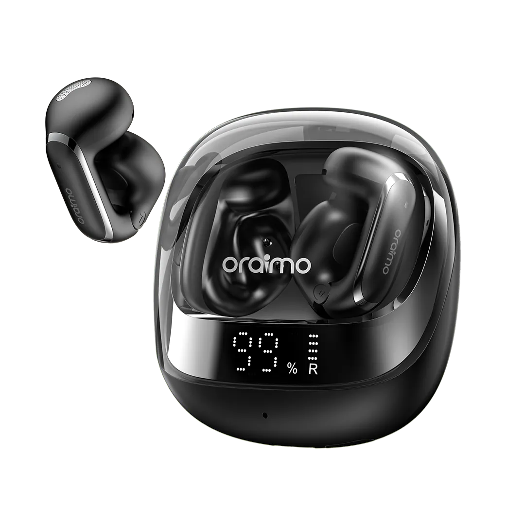 oraimo OpenSnap N2 Écouteurs intra-auriculaires sans fil à charge rapide et volume adaptatif